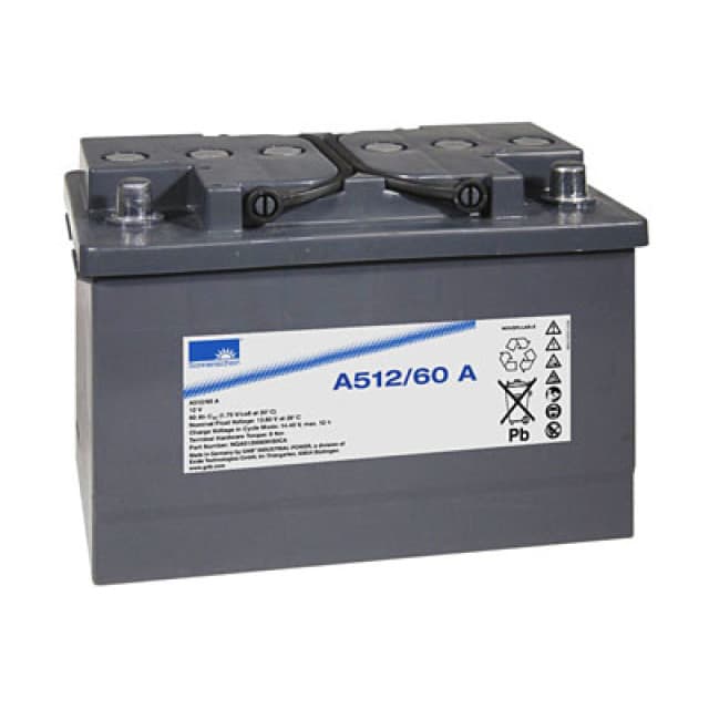 Batterie au plomb Exide Sonnenschein Dryfit A512 / 60A avec pôle A 12V, 60000mAh