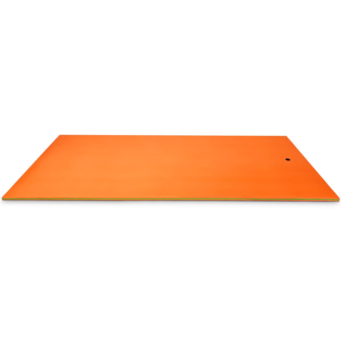 CostwayTapis Flottant de Piscine 355 x 183 CM Matelas Flottant d’Eau 4-6 Personnes 3 Couches Mousse XPE Résistant Charge 400 KG Orange