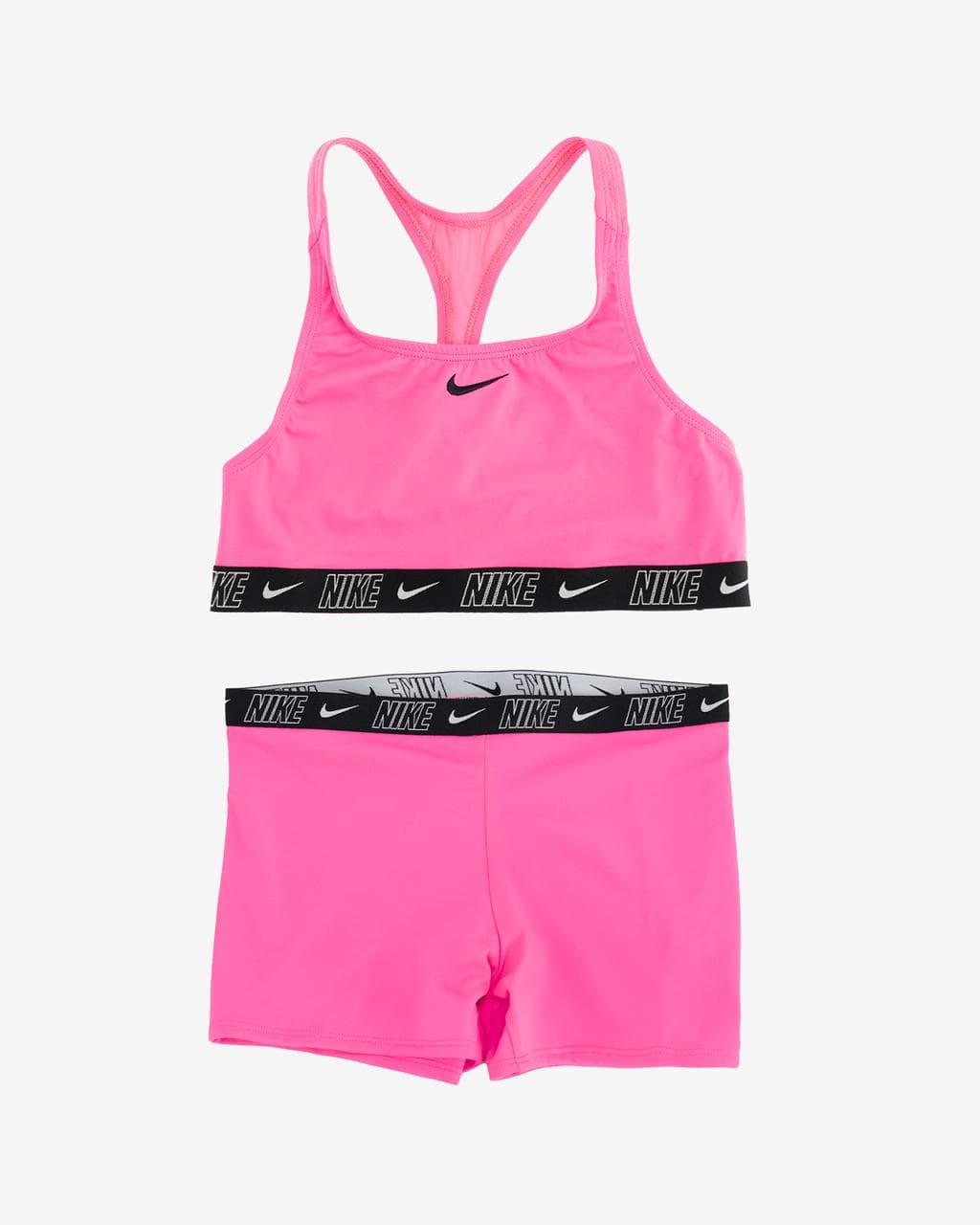 Maillot de bain Nike Swim Logo Tape Racerback rose noir fille - XS