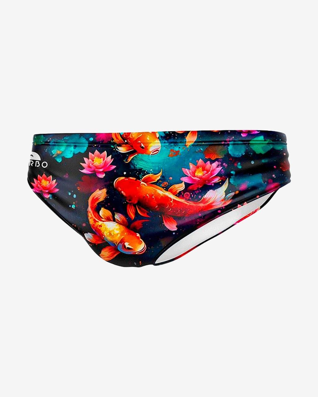 Maillot de water-polo Turbo Koi River Brief rouge bleu noir - S