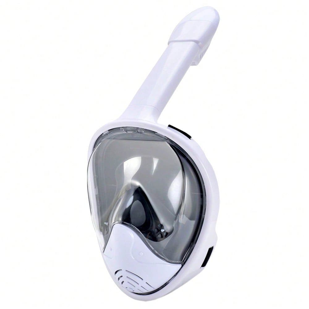 Ensemble de plongée avec masque tuba snorkeling pour le visage entier et nage, avec support de caméra, vue panoramique pliable à 180 degrés,